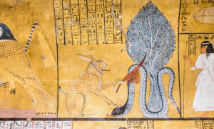 apophis apep egyptian god serpent by tree like in the garden of eden