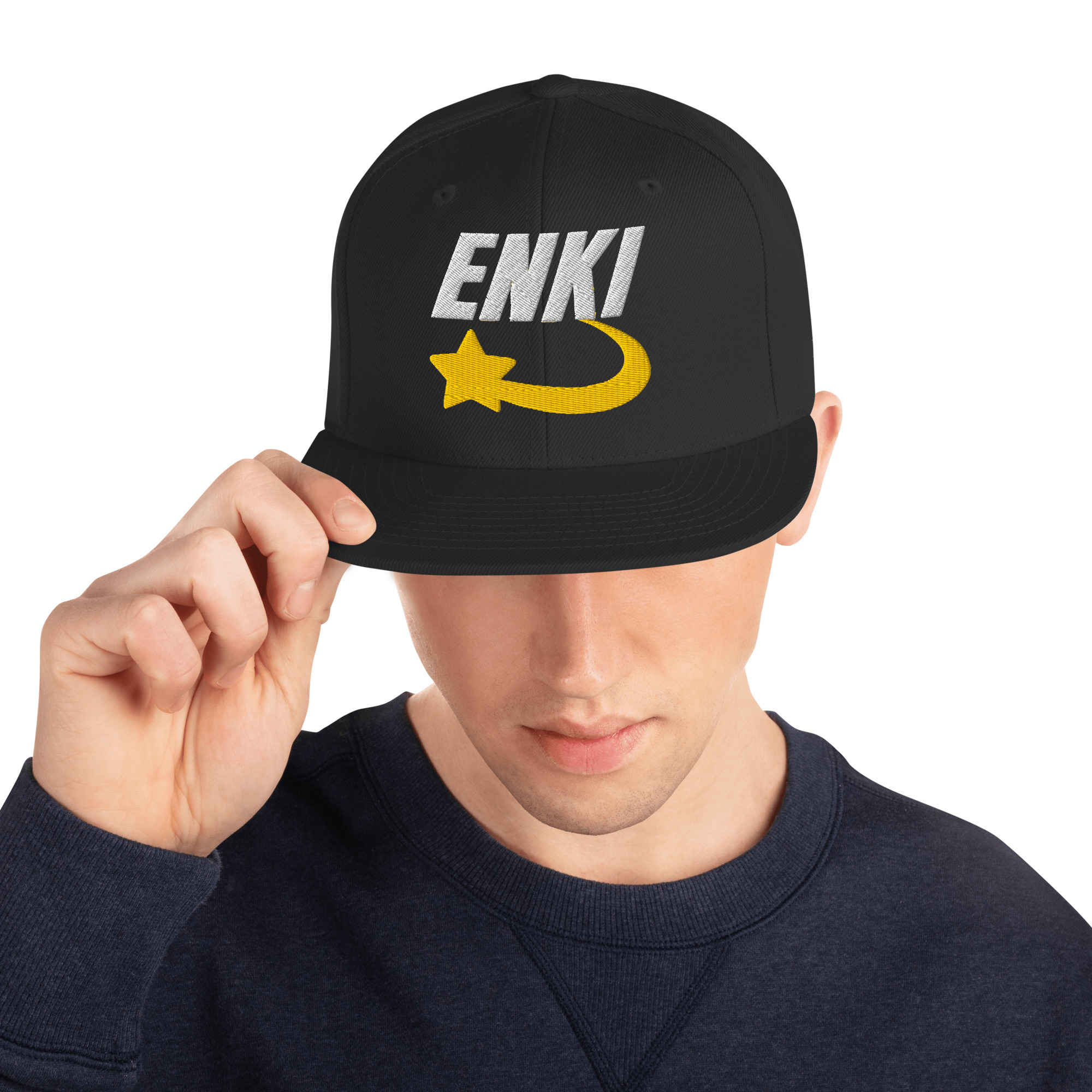 Enki Snapback Cap – Ancient Activist Hat Unisex | Mind Expanding Clothes (White Text) - Image 5