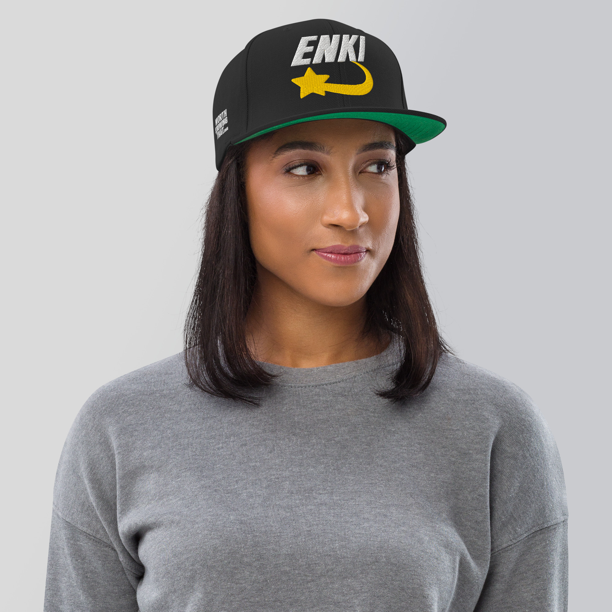 Enki Snapback Cap – Ancient Activist Hat Unisex | Mind Expanding Clothes (White Text) - Image 7
