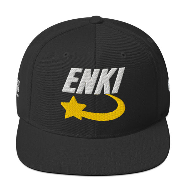Enki Snapback Cap – Stay Woke Hat Unisex | Ancient Activist Clothes (White Text) - Image 13