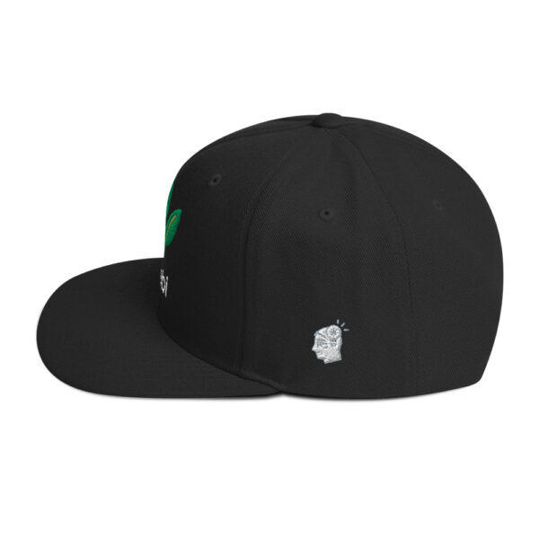 Dr. Sebi Snapback Cap – Unisex (White Text) - Image 3