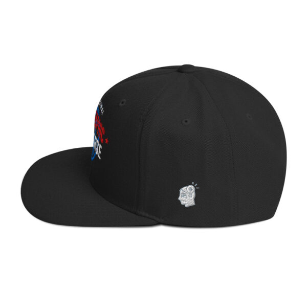 Holographic YOUniverse Snapback Cap – Unisex (White Text) - Image 15