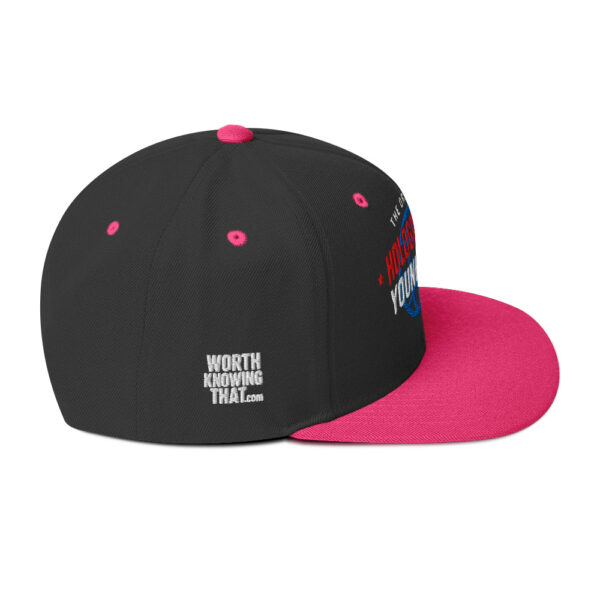 Holographic YOUniverse Snapback Cap – Unisex (White Text) - Image 54