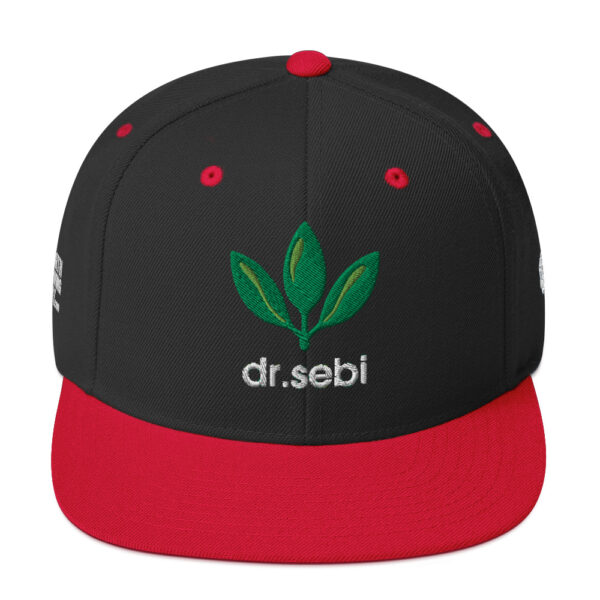 Dr. Sebi Snapback Cap – Unisex (White Text) - Image 9