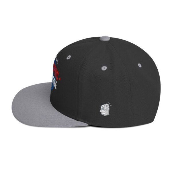 Holographic YOUniverse Snapback Cap – Unisex (White Text) - Image 23