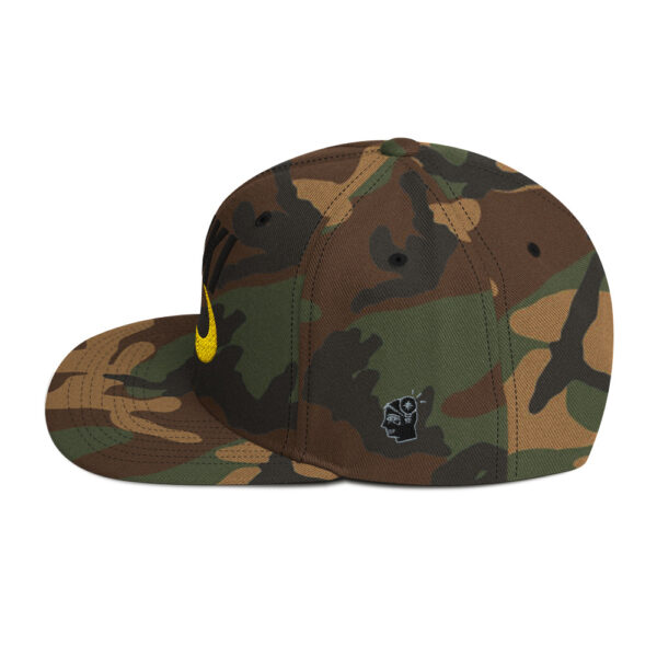 Enki Snapback Cap – Unisex (Black Text) - Image 19