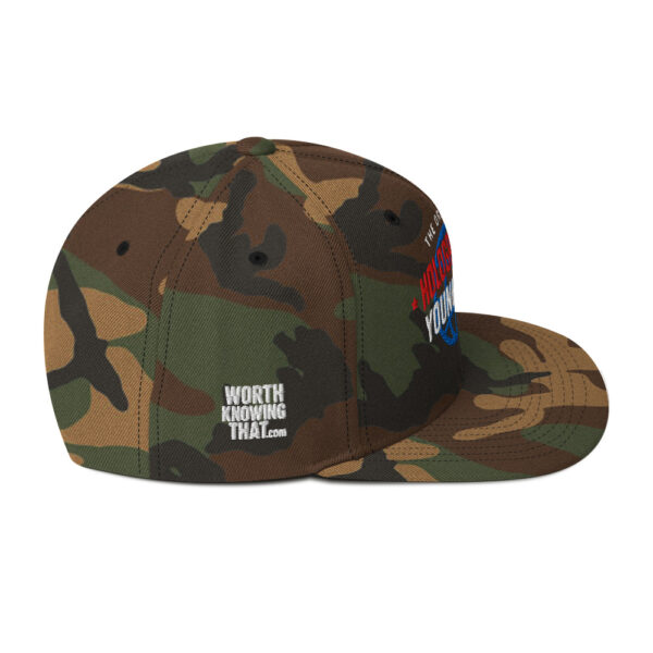 Holographic YOUniverse Snapback Cap – Unisex (White Text) - Image 50