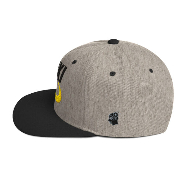 Enki Snapback Cap – Unisex (Black Text) - Image 27
