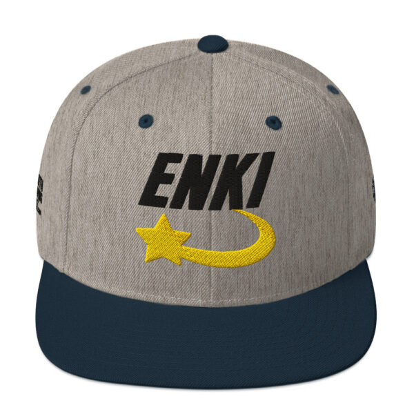 Enki Snapback Cap – Unisex (Black Text) - Image 29