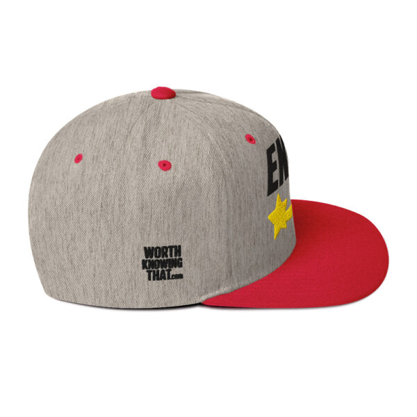 Enki Snapback Cap – Unisex (Black Text) - Image 34