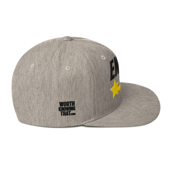 Enki Snapback Cap – Unisex (Black Text) - Image 22