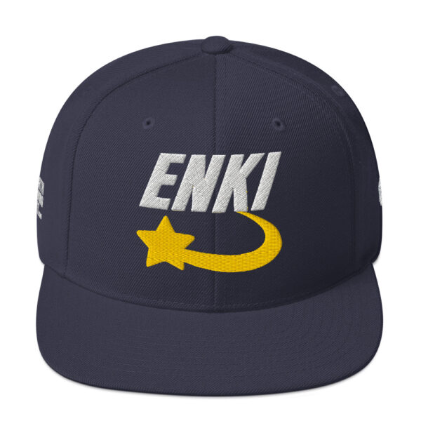 Enki Snapback Cap – Stay Woke Hat Unisex | Ancient Activist Clothes (White Text) - Image 9