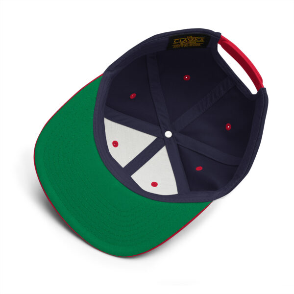 Holographic YOUniverse Snapback Cap – Unisex (White Text) - Image 5