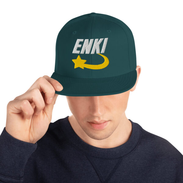 Enki Snapback Cap – Stay Woke Hat Unisex | Ancient Activist Clothes (White Text) - Image 6