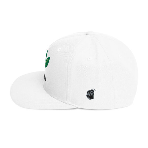 Dr. Sebi Snapback Cap – Unisex (Black Text) - Image 3