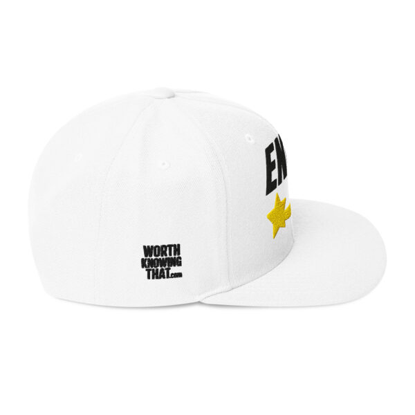 Enki Snapback Cap – Unisex (Black Text) - Image 38