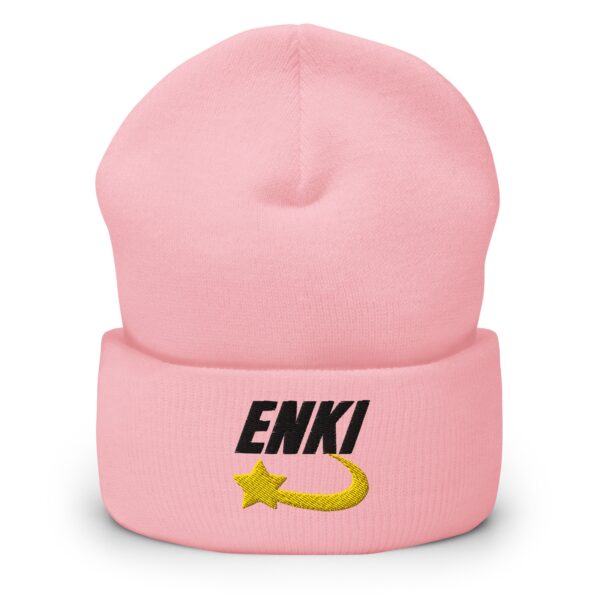 Enki Hat – Cuffed Beanie Unisex (Black Text) - Image 14