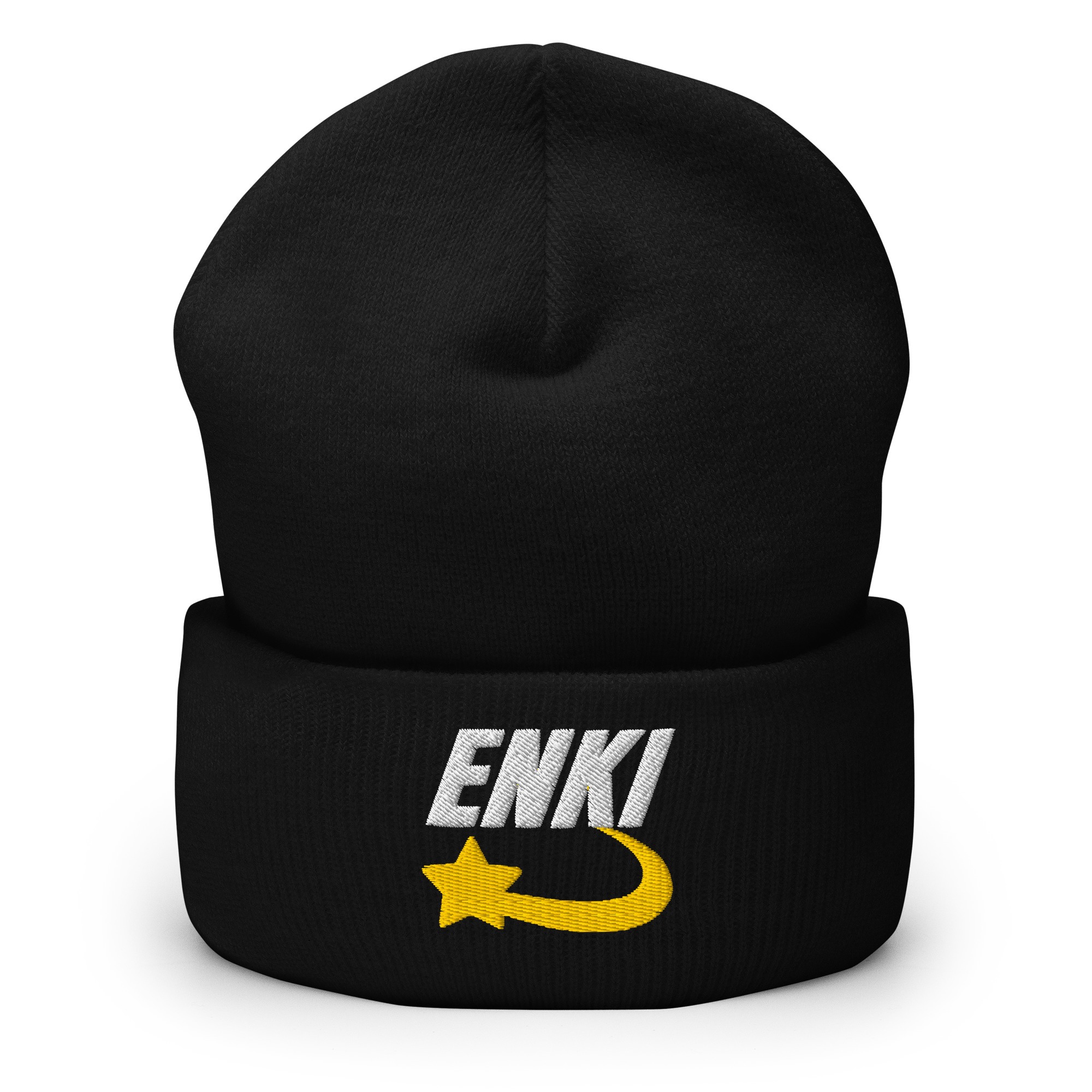 Enki Hat – Stay Woke Cuffed Beanie Unisex | Ancient Activist Clothes (White Text) - Image 10