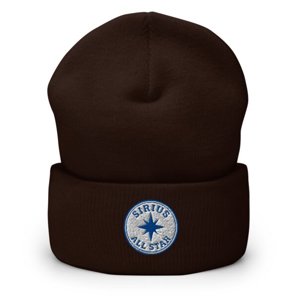 Sirius All Star Hat – Cuffed Beanie Unisex (Black Text) - Image 9