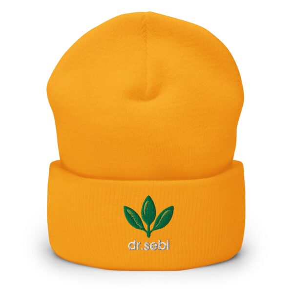 Dr. Sebi Hat – Cuffed Beanie Unisex (White Text) - Image 16