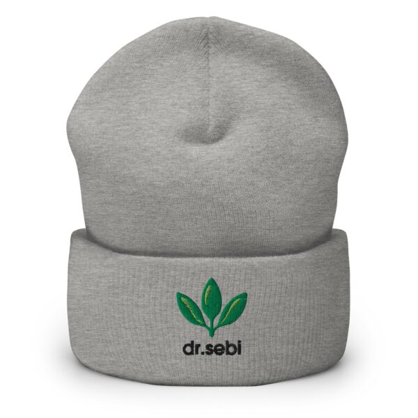 Dr. Sebi Hat – Unisex Inspirational Cuffed Beanie | Herbalist Clothes (Black Text) - Image 10