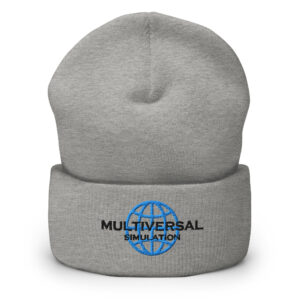 Multiversal Simulation Hat – Cuffed Beanie Unisex (Black Text)