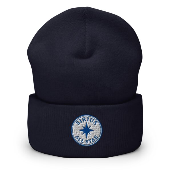 Sirius All Star Hat – Cuffed Beanie Unisex (Black Text) - Image 10