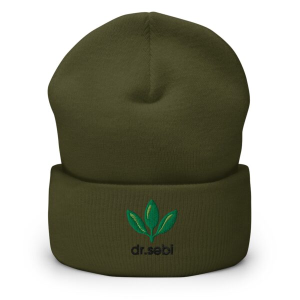 Dr. Sebi Hat – Unisex Inspirational Cuffed Beanie | Herbalist Clothes (Black Text) - Image 14