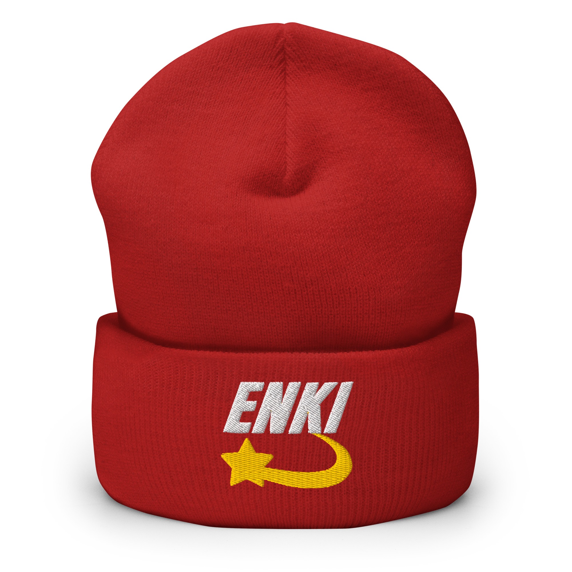 Enki Hat – Stay Woke Cuffed Beanie Unisex | Ancient Activist Clothes (White Text) - Image 9