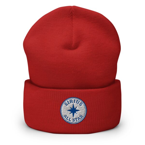 Sirius All Star Hat – Cuffed Beanie Unisex (Black Text) - Image 15