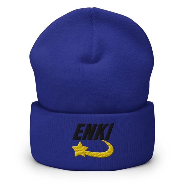 Enki Hat – Cuffed Beanie Unisex (Black Text) - Image 11