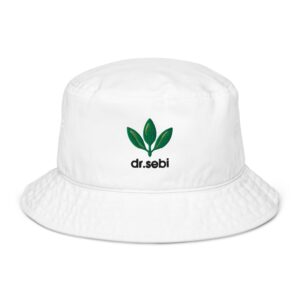 Dr. Sebi Organic Bucket Hat – Unisex (Black Text)