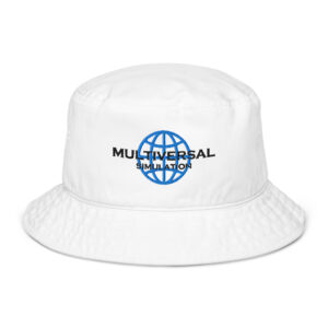 Multiversal Simulation Organic Bucket Hat – Unisex (Black Text)