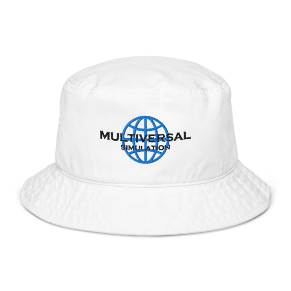 Multiversal Simulation Organic Bucket Hat – Unisex (Black Text)