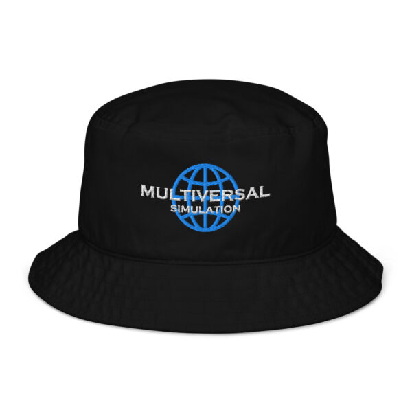 Multiversal Simulation Organic Bucket Hat – Unisex (White Text)