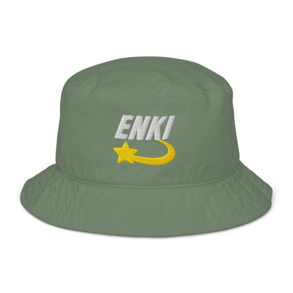 Enki Bucket Hat – Unisex Organic Pure Cotton Stay Woke Summer Hat (White Text) - Image 9