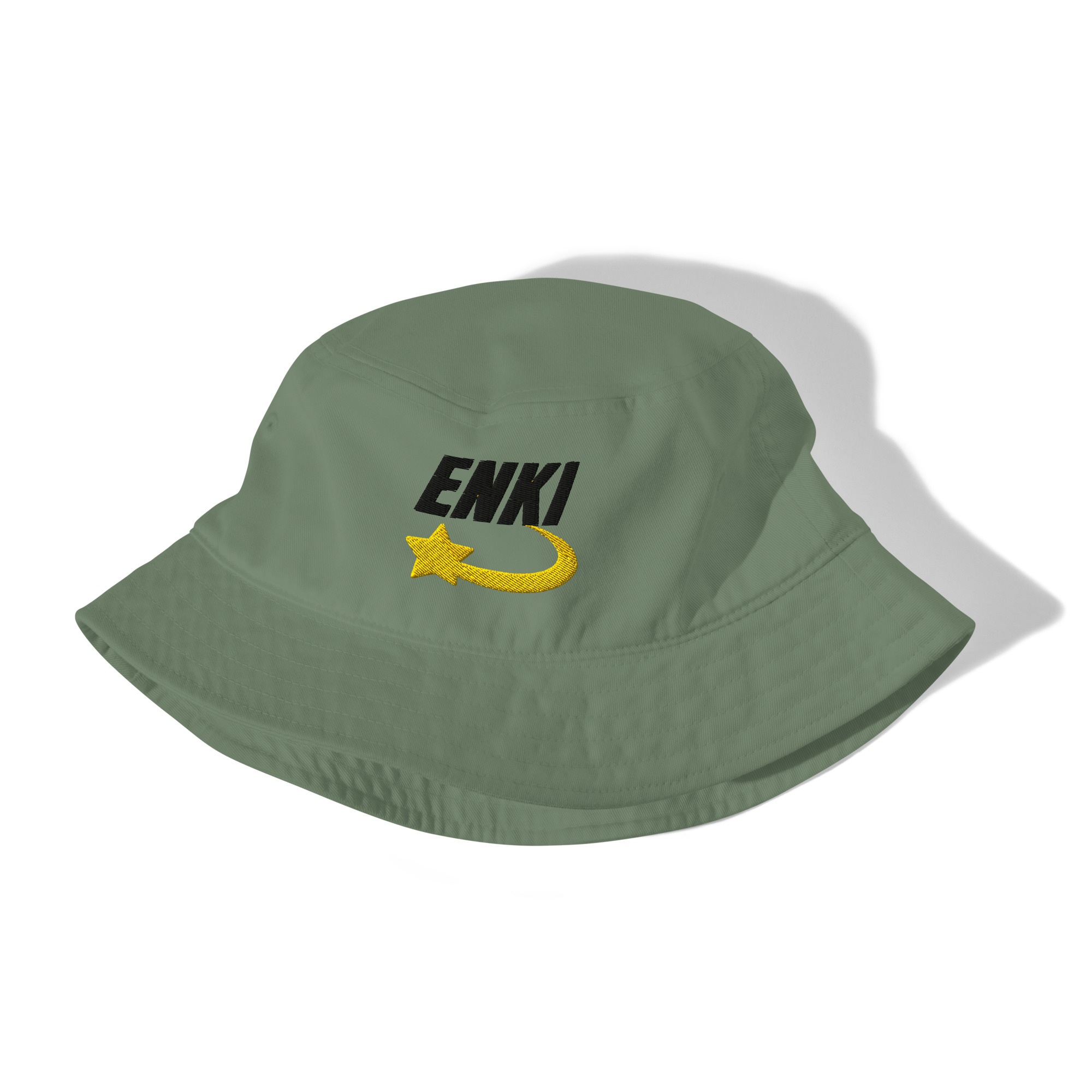 Enki Bucket Hat – Unisex Organic Pure Cotton Stay Woke Summer Hat (Black Text) - Image 11