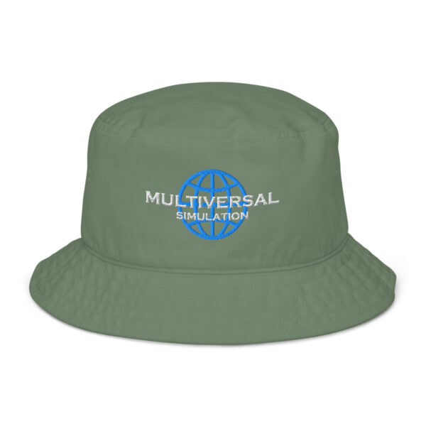 Multiversal Simulation Organic Bucket Hat – Unisex (White Text) - Image 9