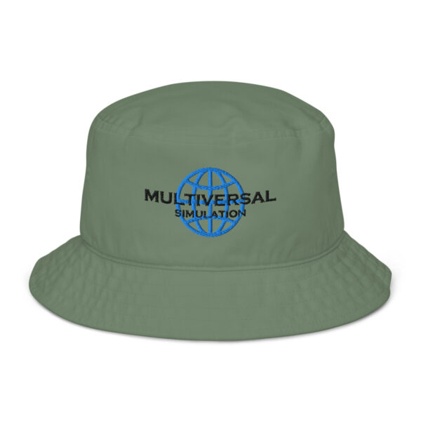Multiversal Simulation Organic Bucket Hat – Unisex (Black Text) - Image 9