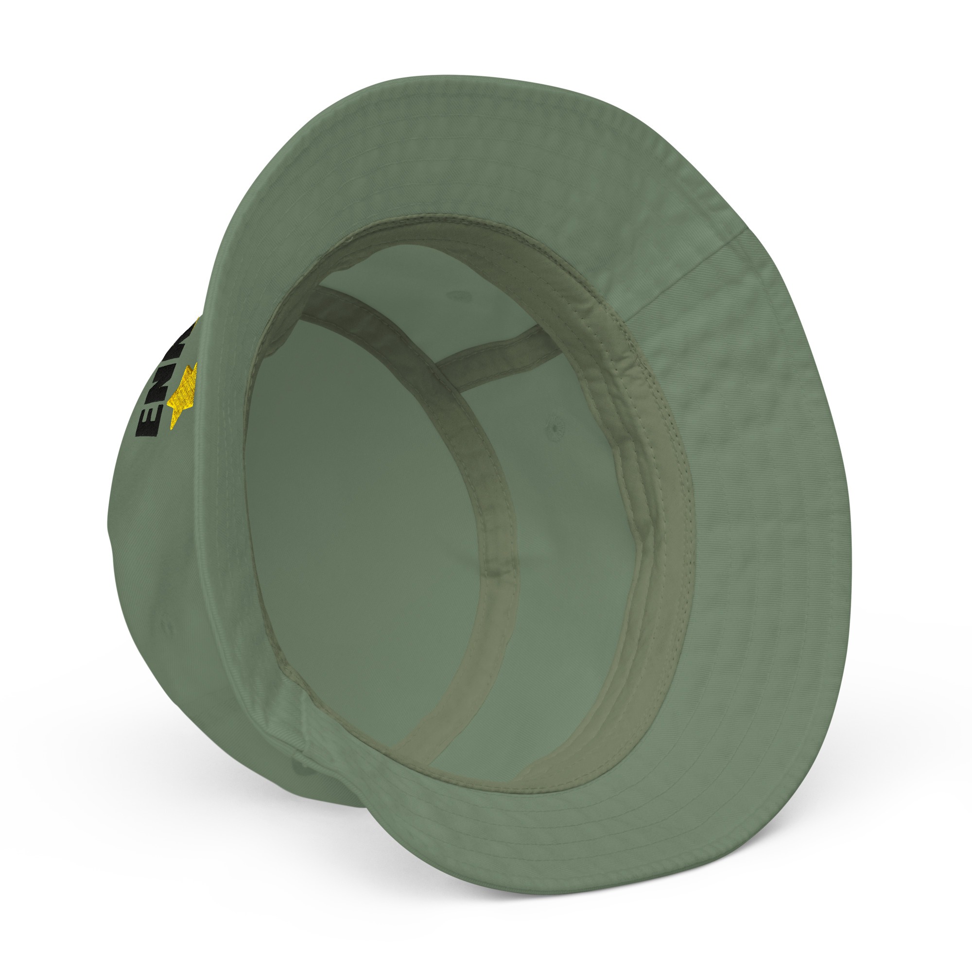 Enki Bucket Hat – Unisex Organic Pure Cotton Stay Woke Summer Hat (Black Text) - Image 10