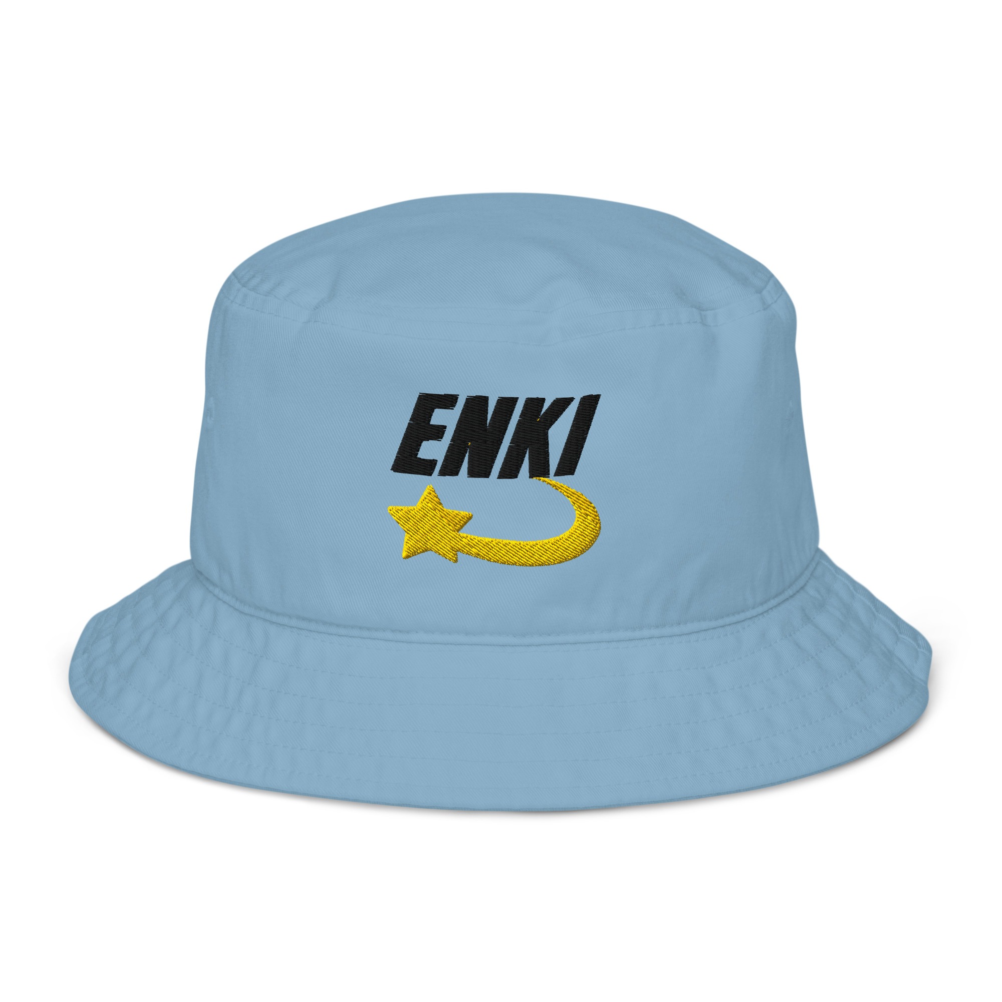 Enki Bucket Hat – Unisex Organic Pure Cotton Stay Woke Summer Hat (Black Text) - Image 13