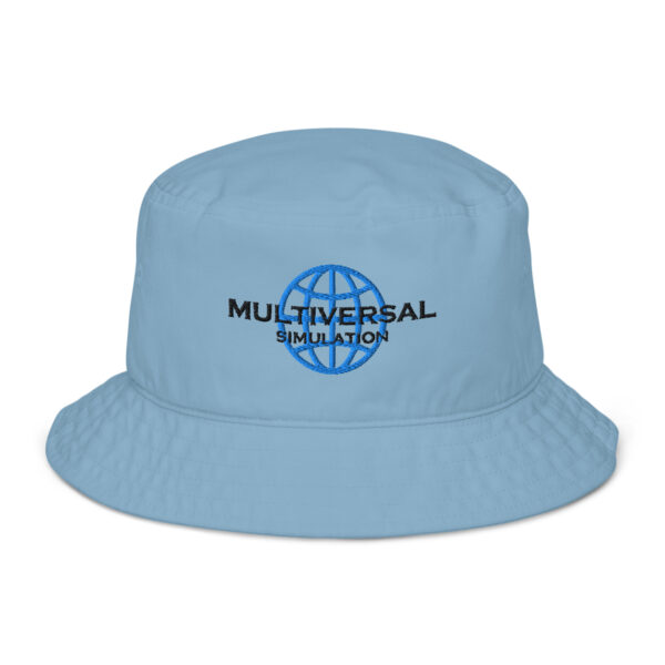 Multiversal Simulation Organic Bucket Hat – Unisex (Black Text) - Image 13