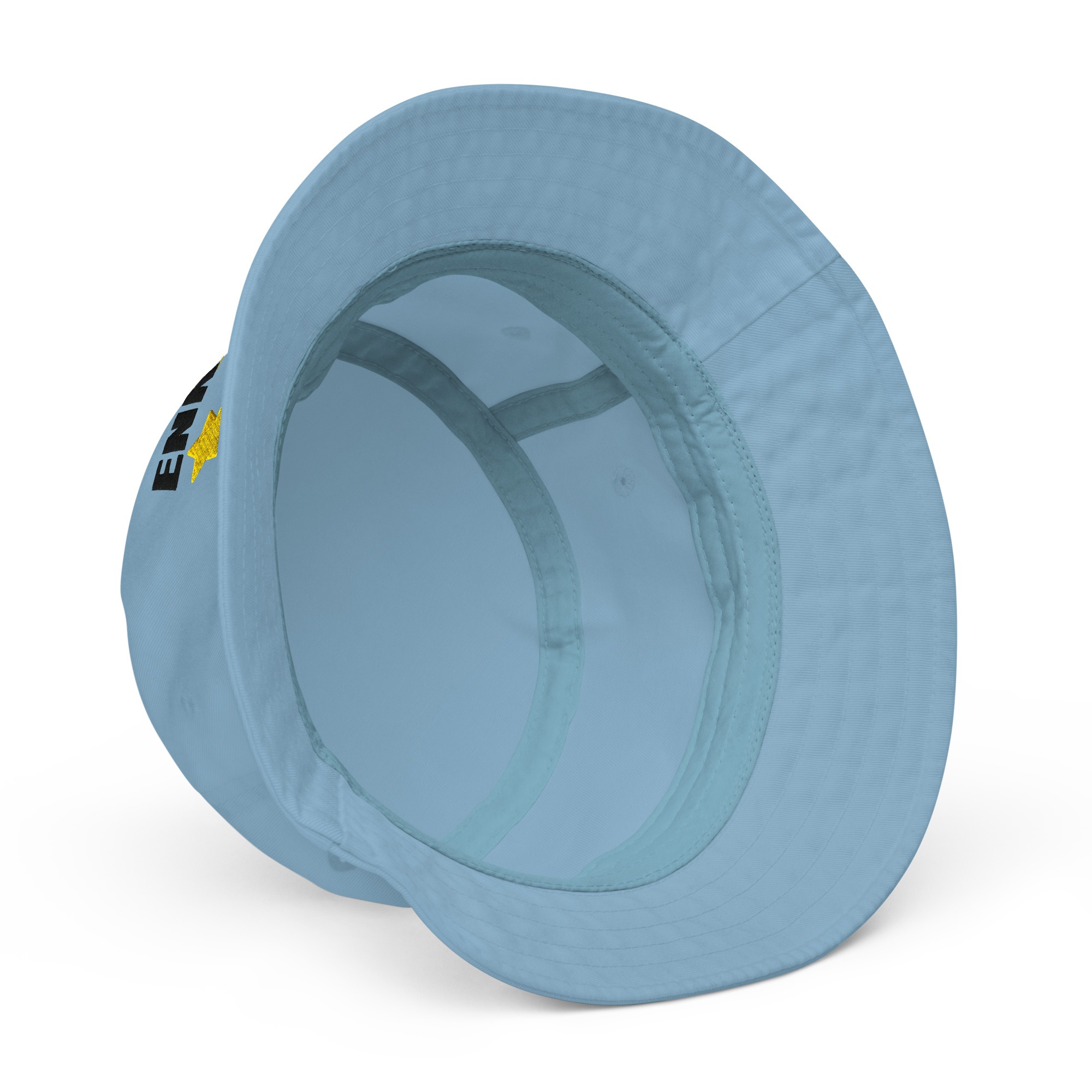 Enki Bucket Hat – Unisex Organic Pure Cotton Stay Woke Summer Hat (Black Text) - Image 14