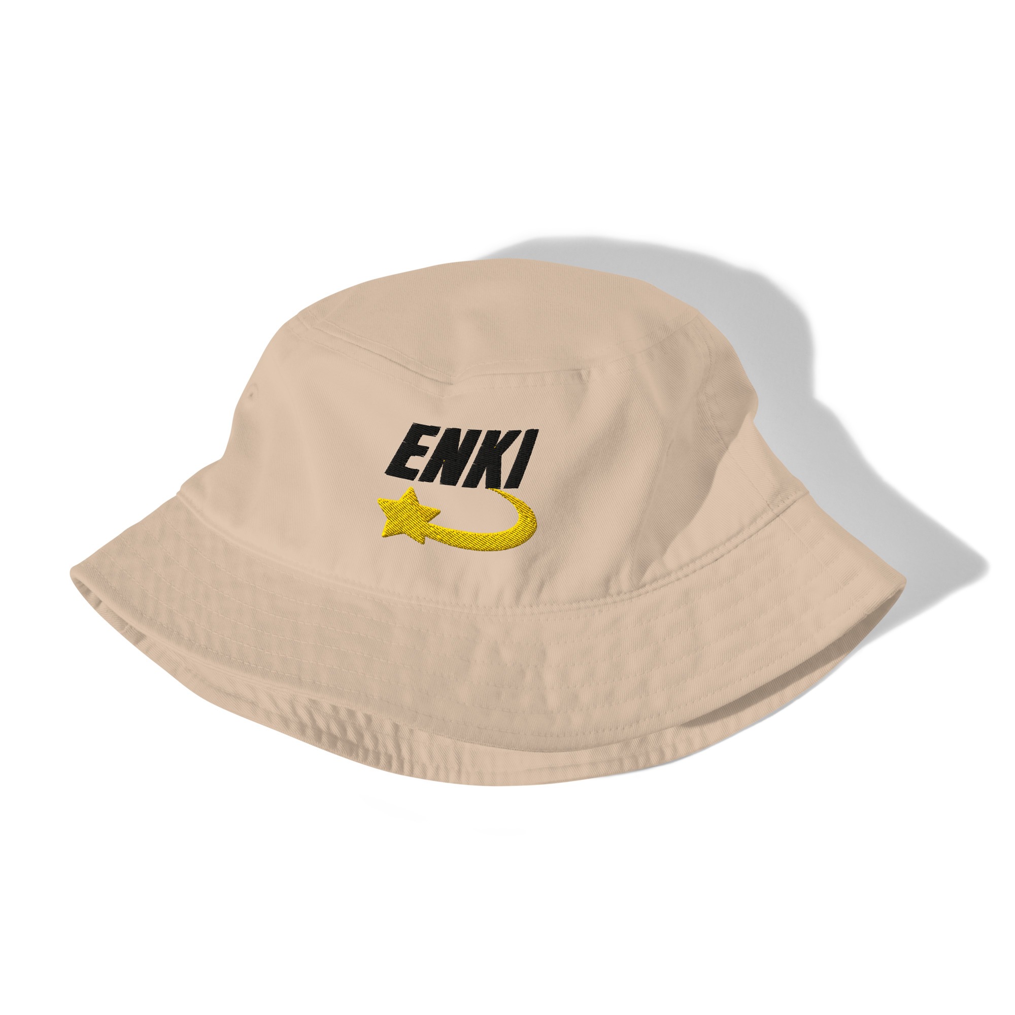 Enki Bucket Hat – Unisex Organic Pure Cotton Stay Woke Summer Hat (Black Text) - Image 19