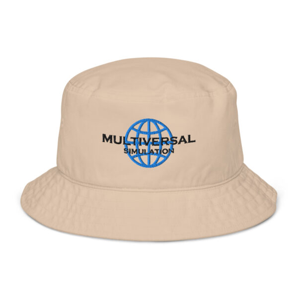 Multiversal Simulation Organic Bucket Hat – Unisex (Black Text) - Image 17