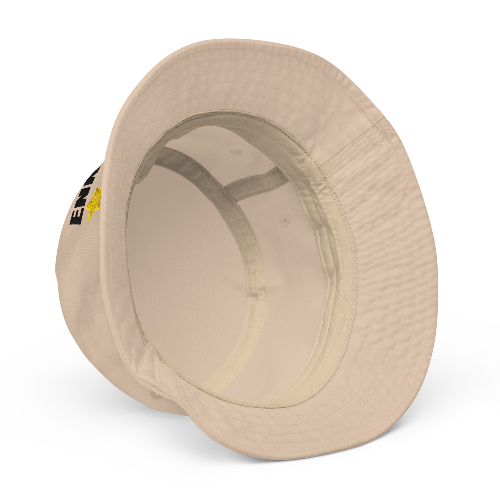 Enki Bucket Hat – Unisex Organic Pure Cotton Stay Woke Summer Hat (Black Text) - Image 18