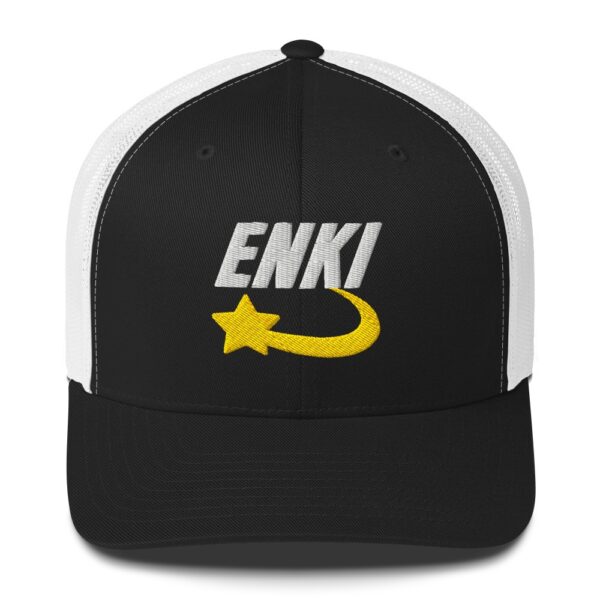 Enki Trucker Cap – Unisex (White Text) - Image 17
