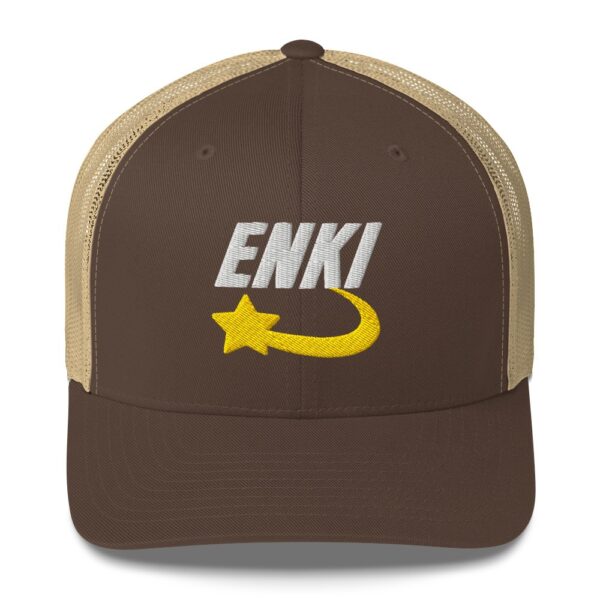 Enki Trucker Cap – Unisex (White Text) - Image 65