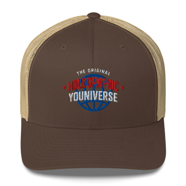 Holographic YOUniverse Trucker Cap – Unisex (White Text) - Image 57