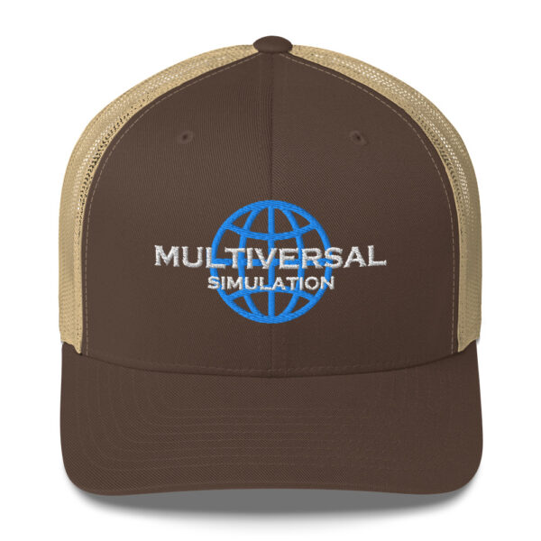 Multiversal Simulation Trucker Cap – Unisex (White Text) - Image 65